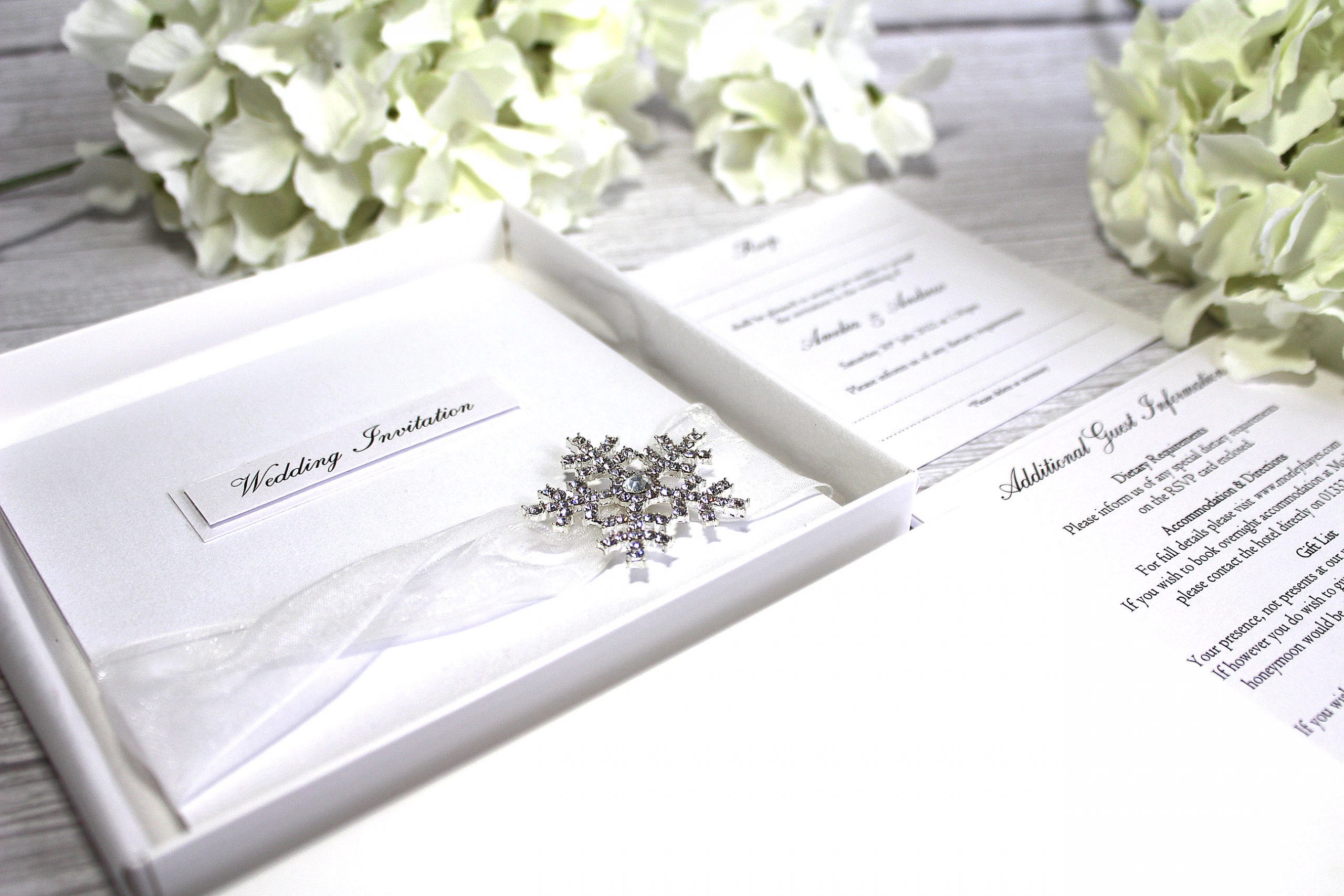 Diamante Snowflake Luxury Wedding Stationery